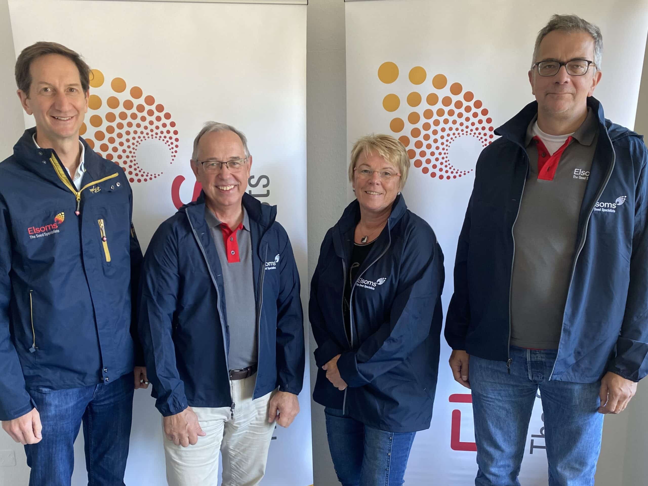 From left to right: Roger Keeling, Chairman of Elsoms with Elsoms’ international team, Lars Andersen, Marketing Director, Hildegard Jacobi, Production Manager and Martin Reisige, Managing Director